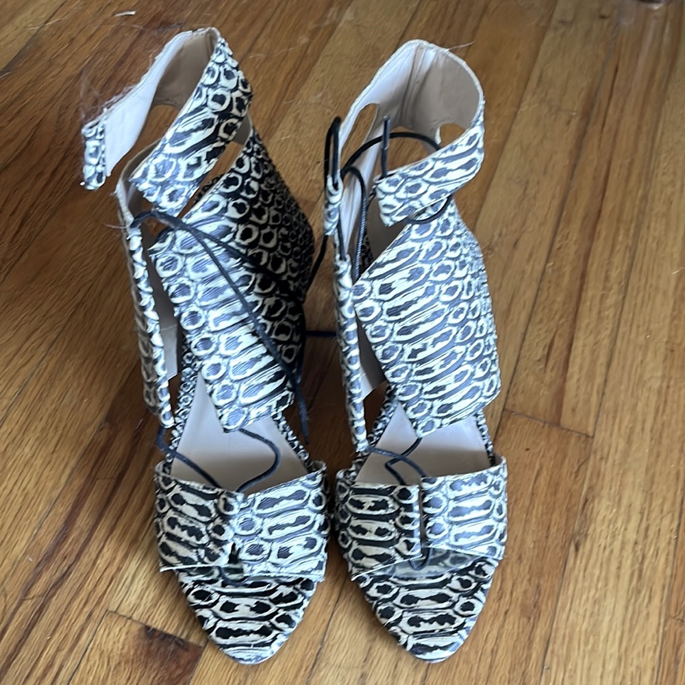 Loeffler Randall lace up heels. Super cute and easy to walk in. Worn twice.
